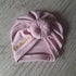 Turban bonnet nœud, buns ou simple personnalisable Prénom brodé tissu sweat fourré et chaud 15 couleurs